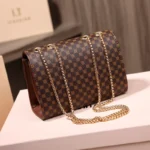 Elegant Brown Polka Dot Crossbody Bag - Image 2