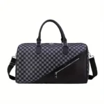 Large Capacity Plaid Men'S Large Handbag
