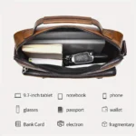 WEIXIER Men'S Genuine Laptop Briefcase - Image 5