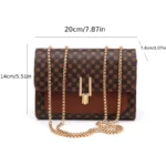 Elegant Brown Polka Dot Crossbody Bag - Image 5