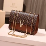 Elegant Brown Polka Dot Crossbody Bag - Image 3