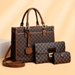 Necklace-Like Logo Women's 3pcs Handbag Set - Image 7
