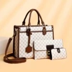 Necklace-Like Logo Women's 3pcs Handbag Set - Image 10